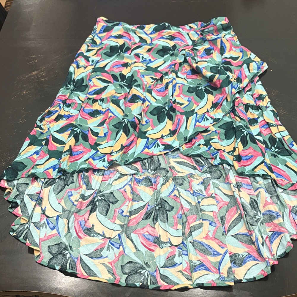 SHEIN High Low Floral Skirt in Multicolor